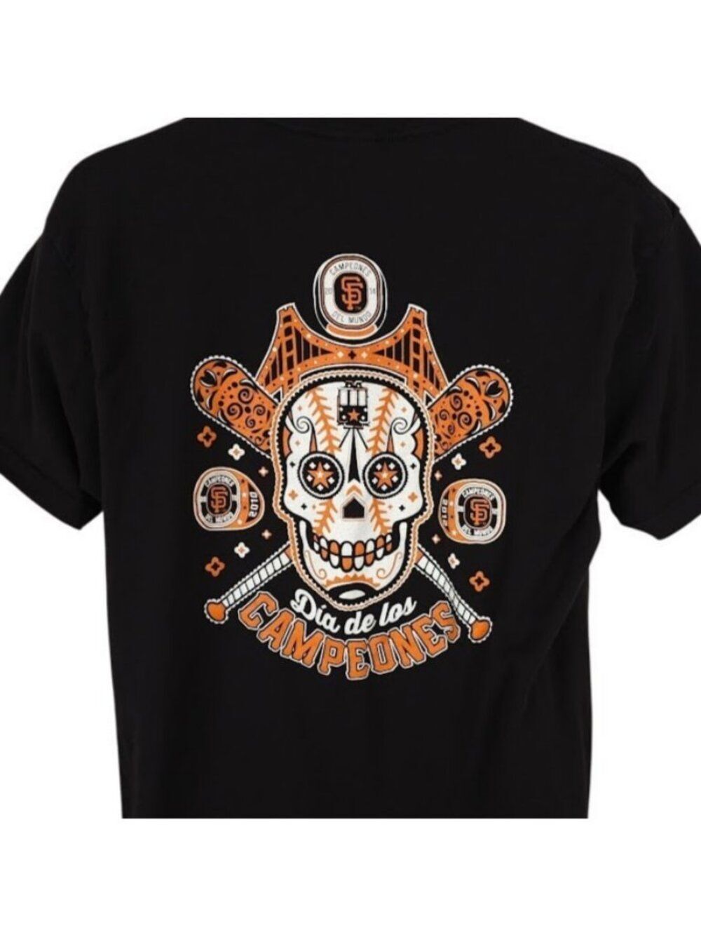 San Francisco Giants T Shirt Mens Size Large Black Dia De Los Campeones MLB